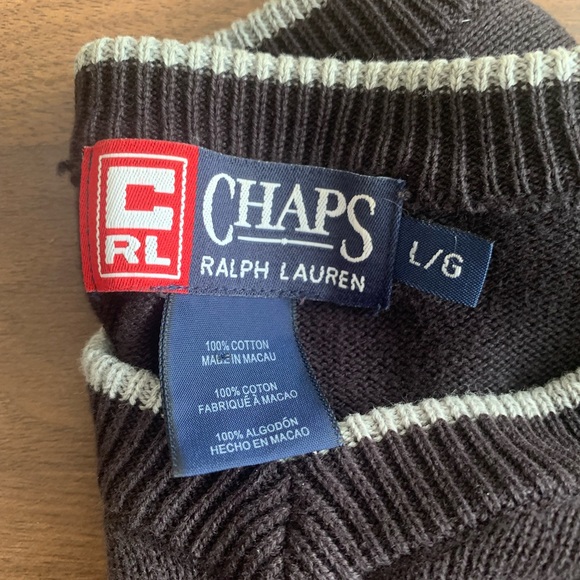 Chaps Men's Black Sweater,size large, 30$ - Picture 3 of 5